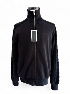 Versace Jacquard Logo Texture Sleeves Jacket Size Small. Brand New